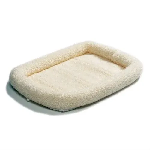 FastFurnishings Synthetic Sheepskin Dog Bed 36 x 23 - Ultra-Soft Fleece Cushion for Medium Dogs