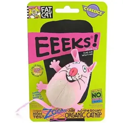 Fat Cat EEEKS Cat Toy with Catnip - Assorted