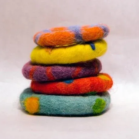 Felted Donut Cat Toy