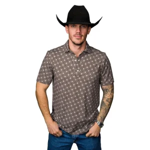 Ferrell Brands Inc The Lane Brown Snap Polo