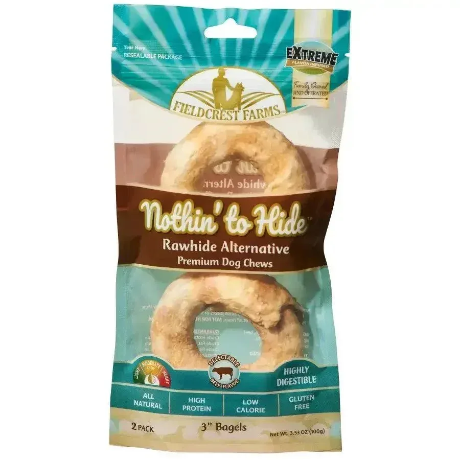 Fieldcrest Farms Nothin' to Hide Bagels Beef Dog Treat 3 in