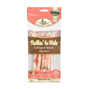 Fieldcrest Farms Nothin' to Hide Collagen Salmon Twist Stix Dog Chew Small 10pk