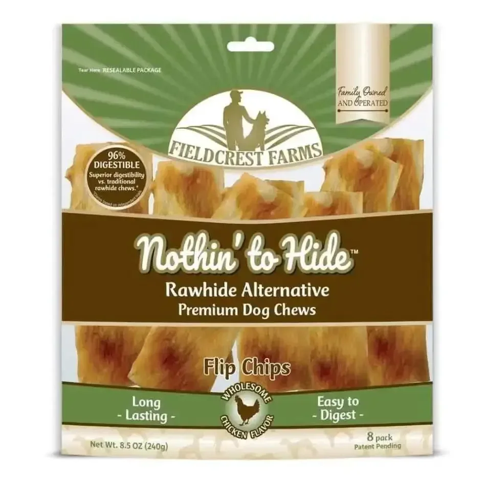 Fieldcrest Farms Nothin' To Hide Flip Chips Dog Treat 8.5 oz, 8 pk