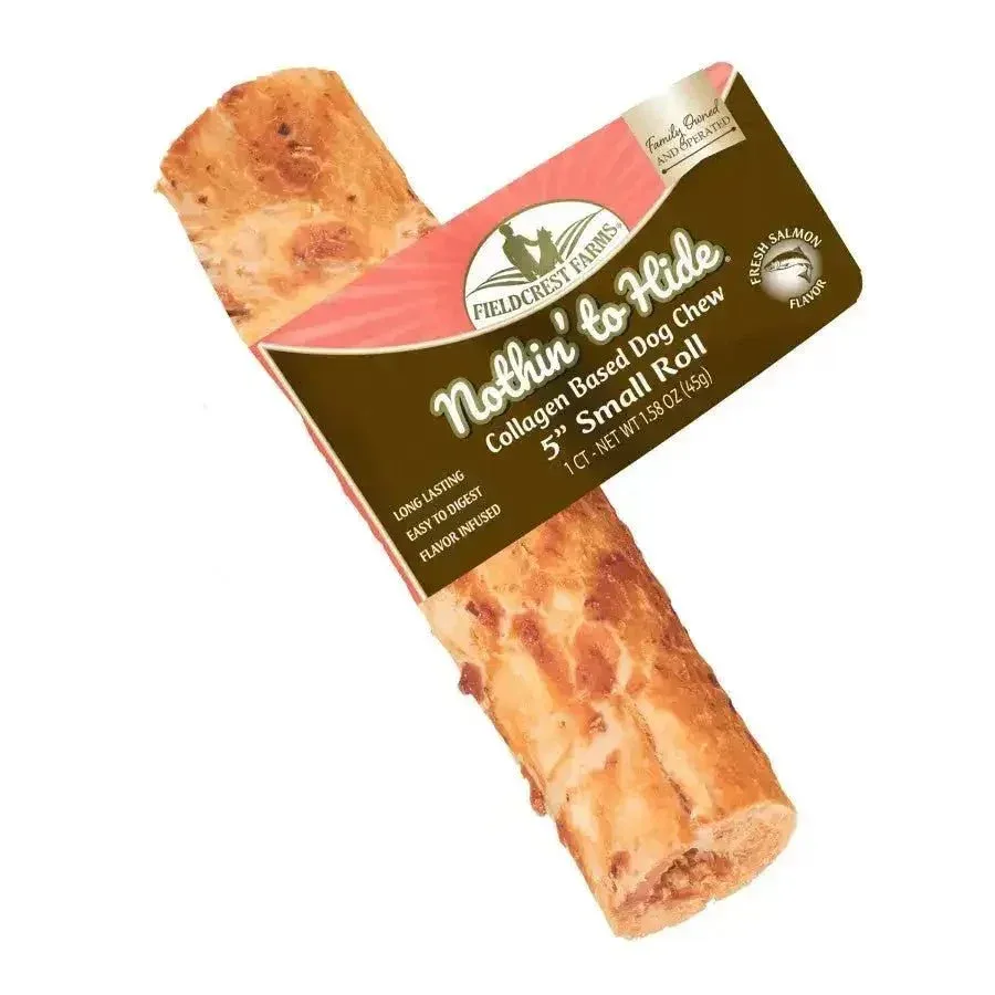 Fieldcrest Farms Nothin' to Hide Salmon Flavor Collagen Roll Dog Chew