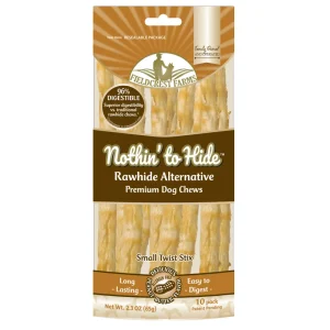 Fieldcrest Farms Nothin' to Hide Twist Sticks Dog Treat Peanut Butter 10pk