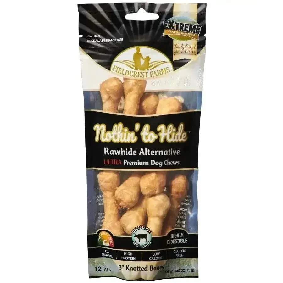 Fieldcrest Farms Nothin' To Hide Ultra Knotted Bone Dog Treat Beef