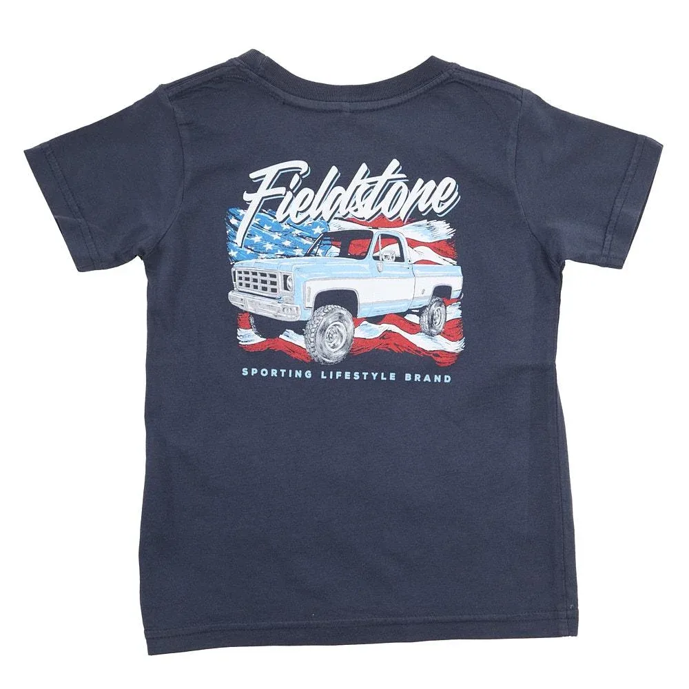 Fieldstone Boy's Anchor Slate USA Truck Tee Shirt