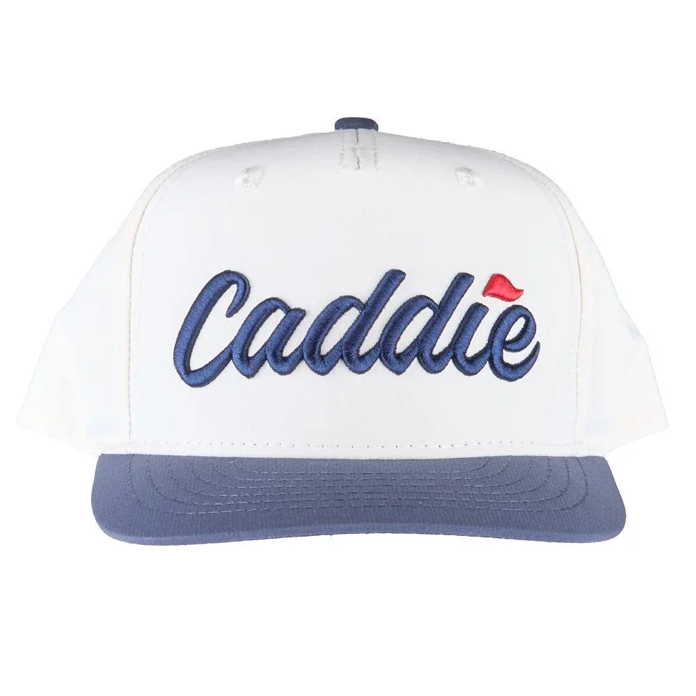 Fieldstone Caddie Boy's White & Navy Solid Bill Cap
