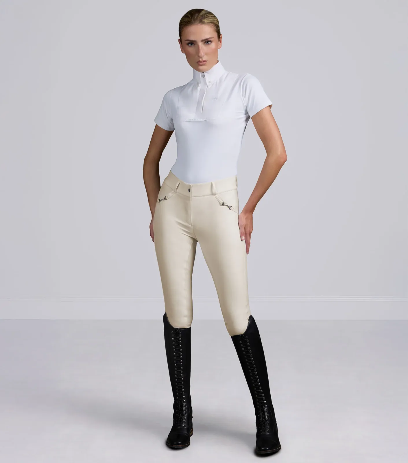 Filetto Womens Gel Full Seat Riding Breeches Vanilla