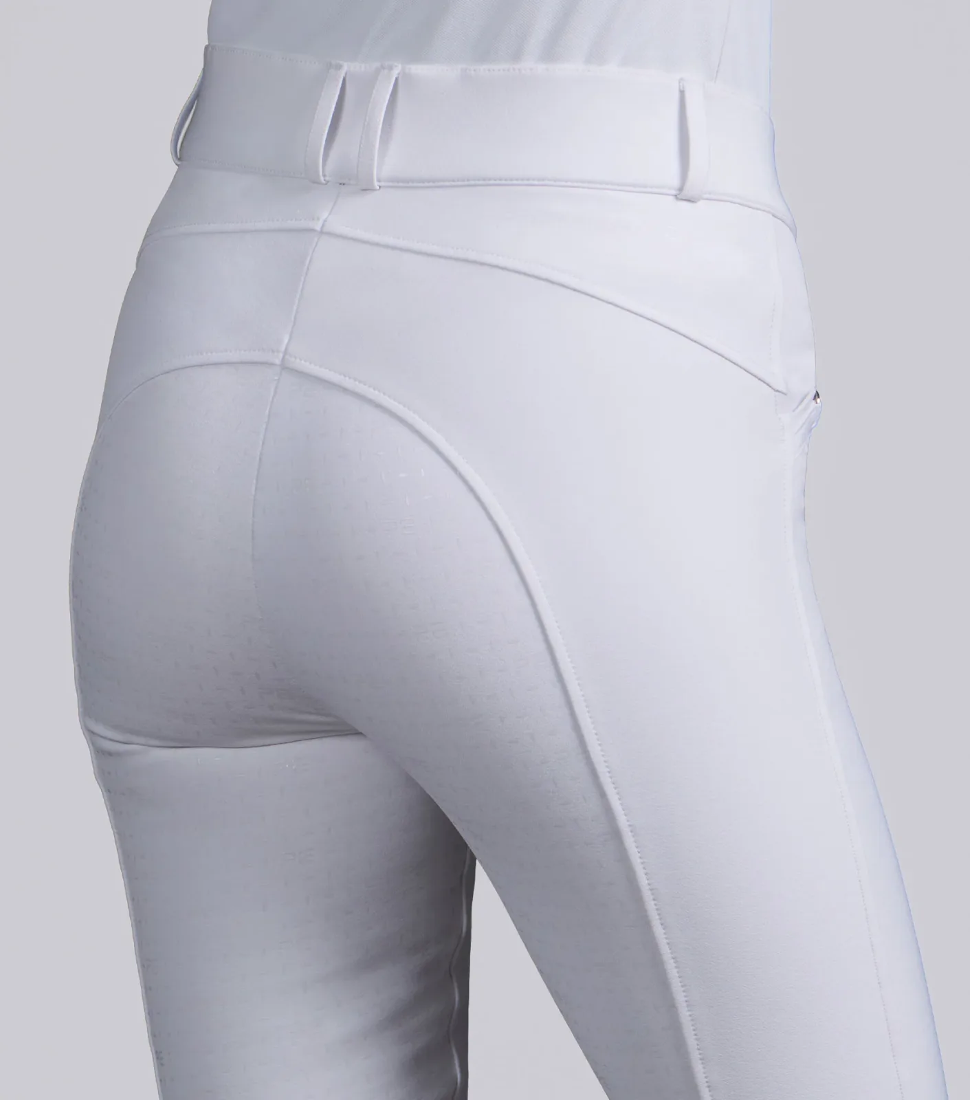 Filetto Womens Gel Full Seat Riding Breeches White - Image 2