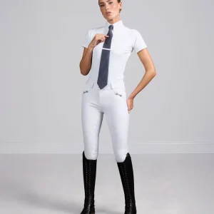 Filetto Womens Gel Full Seat Riding Breeches White