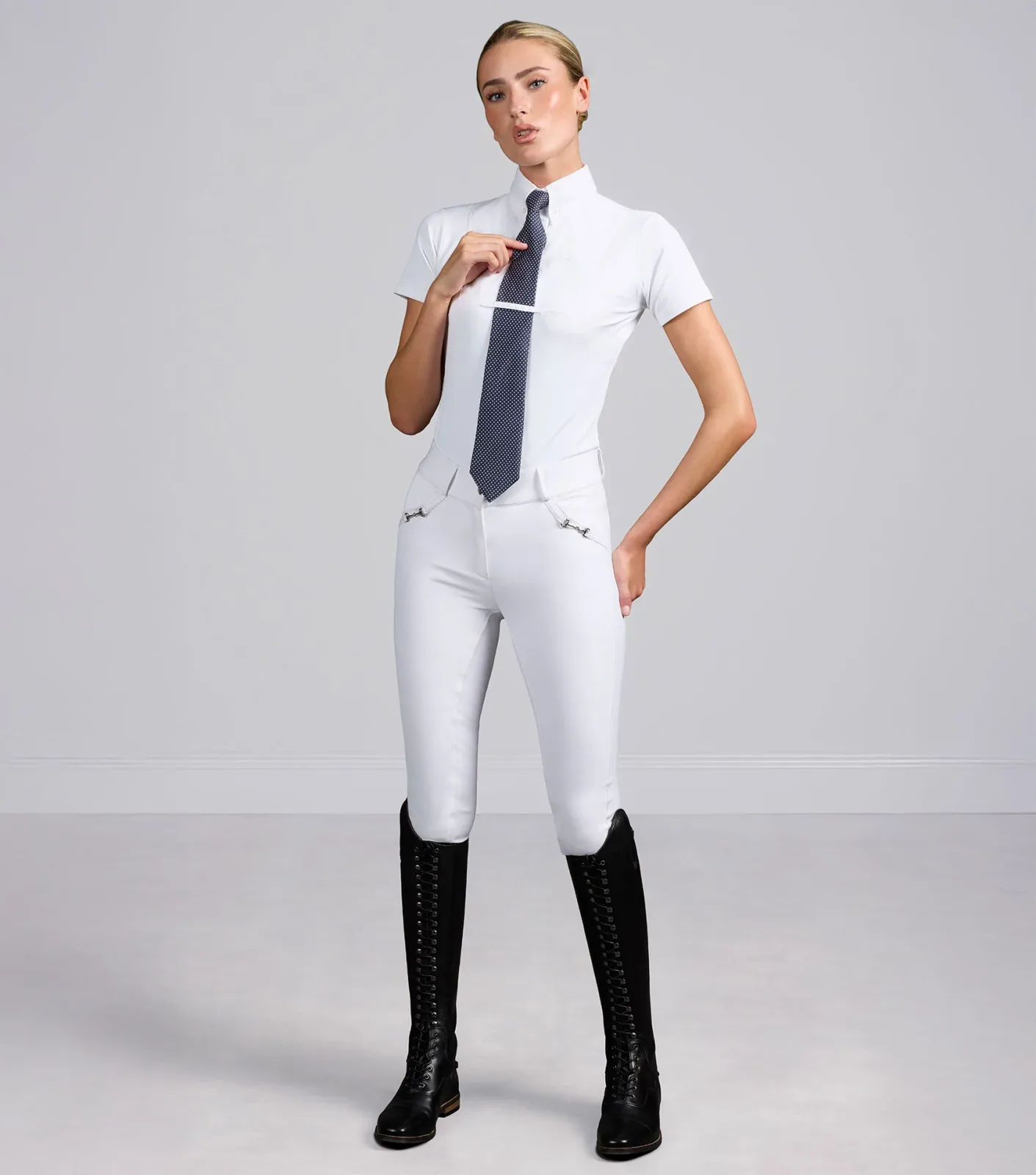 Filetto Womens Gel Full Seat Riding Breeches White