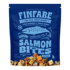 Finfare Cat, 1.3 oz Freeze-dried Smoked Salmon Skin Bites