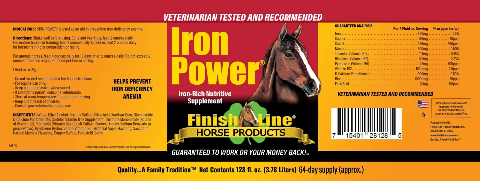 Finish Line Iron Power Horse Supplement - Image 2