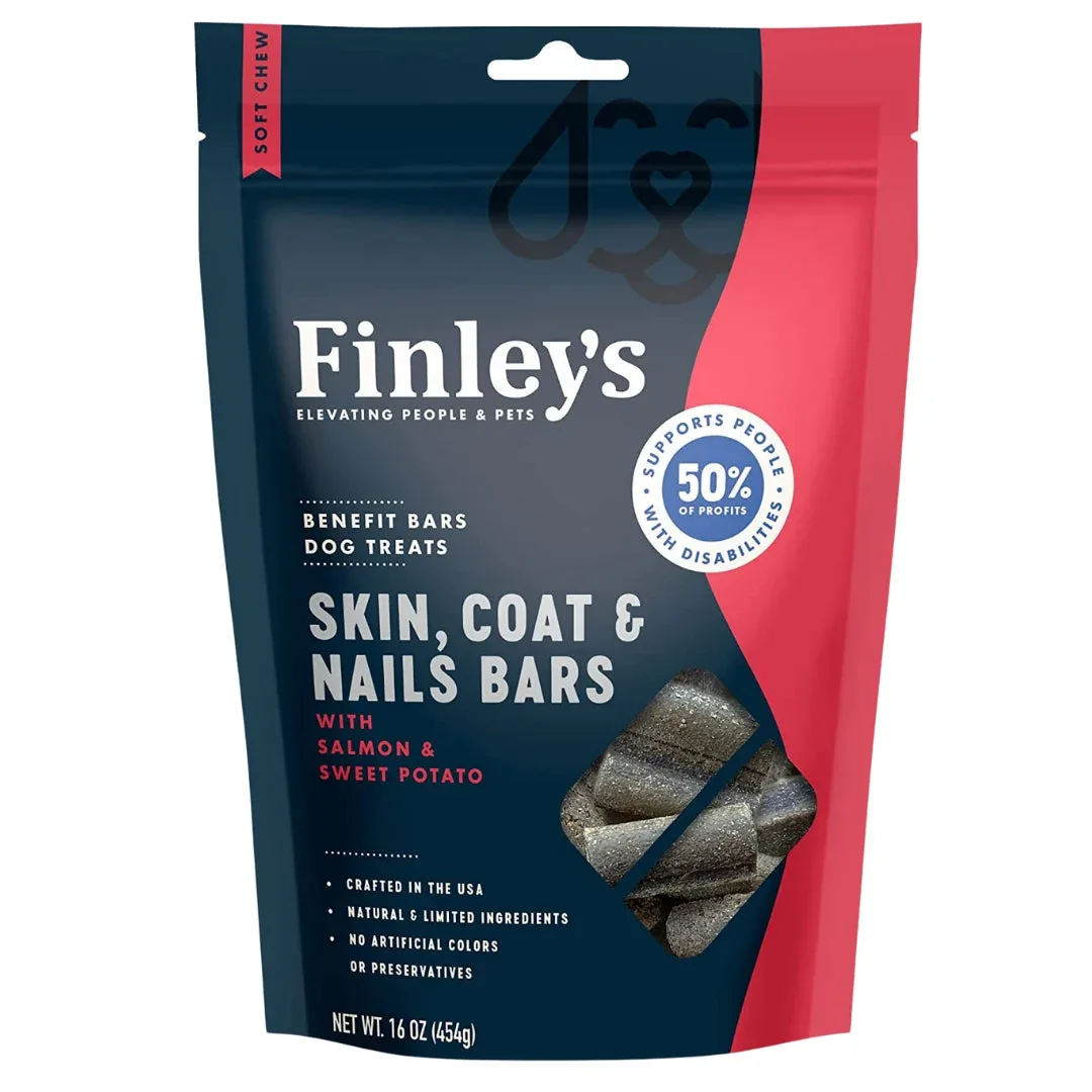 Finleys Dog Soft Chew Benefit Bars Skin, Coat, Nail 16oz.