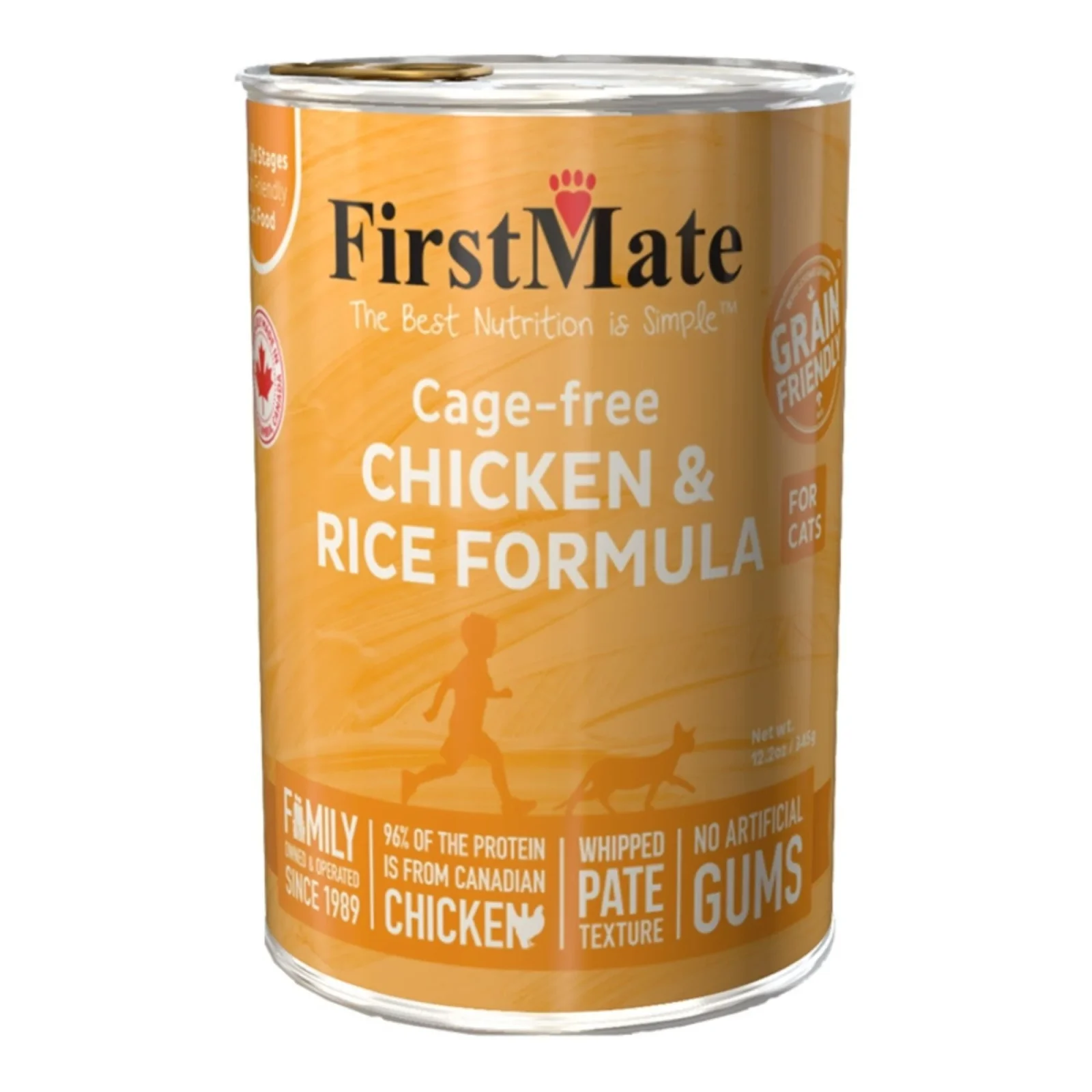 Firstmate Cat Chicken & Rice, 12.2 oz each, Case of 12