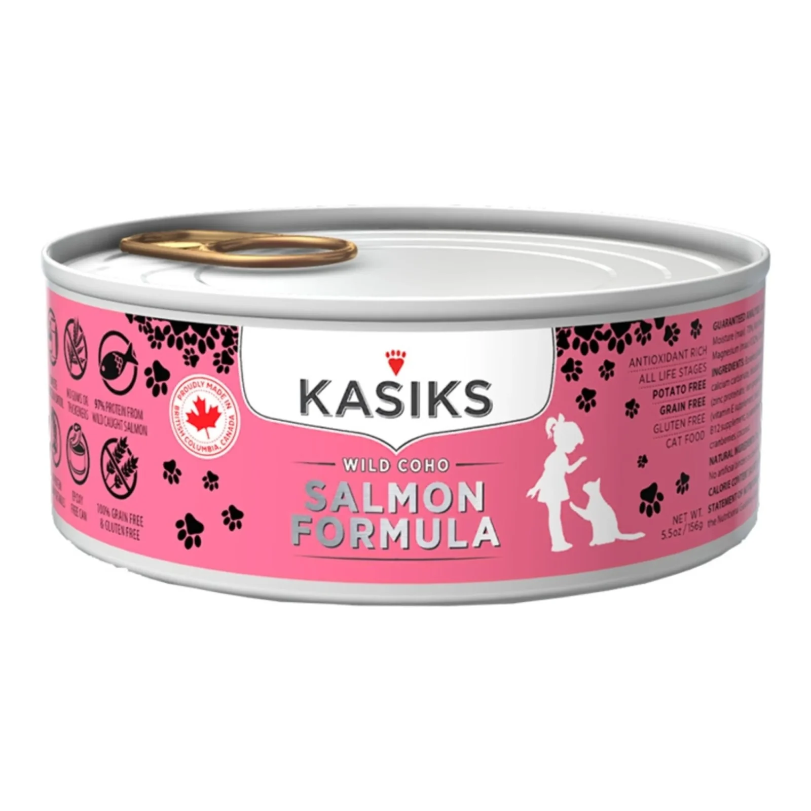 Firstmate Cat Kasiks Grain-Free Wild Salmon, 5.5 oz each, Case of 24