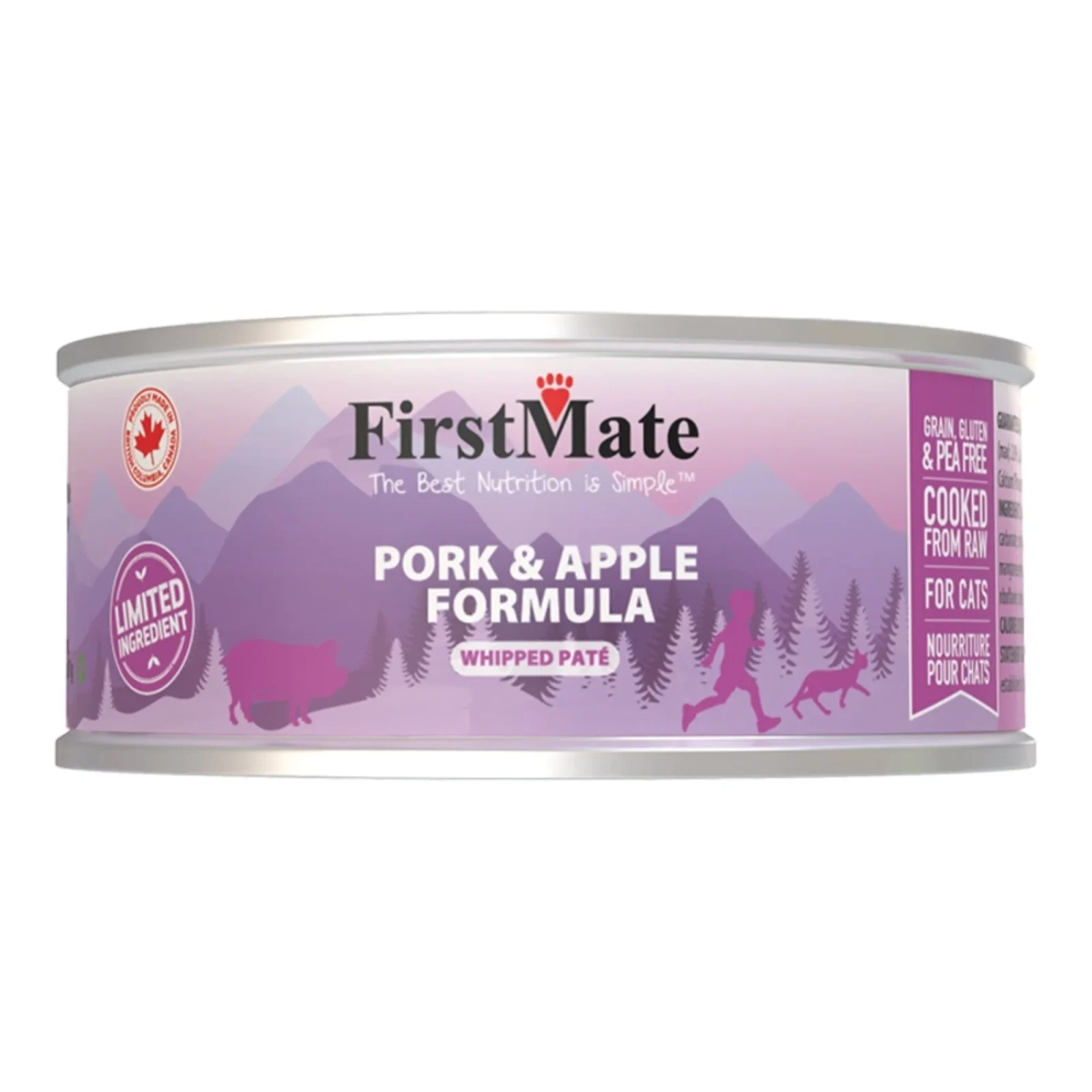 Firstmate Cat Limited Ingredient Grain-Free Pork & Apple, 3.2 oz each, Case of 24