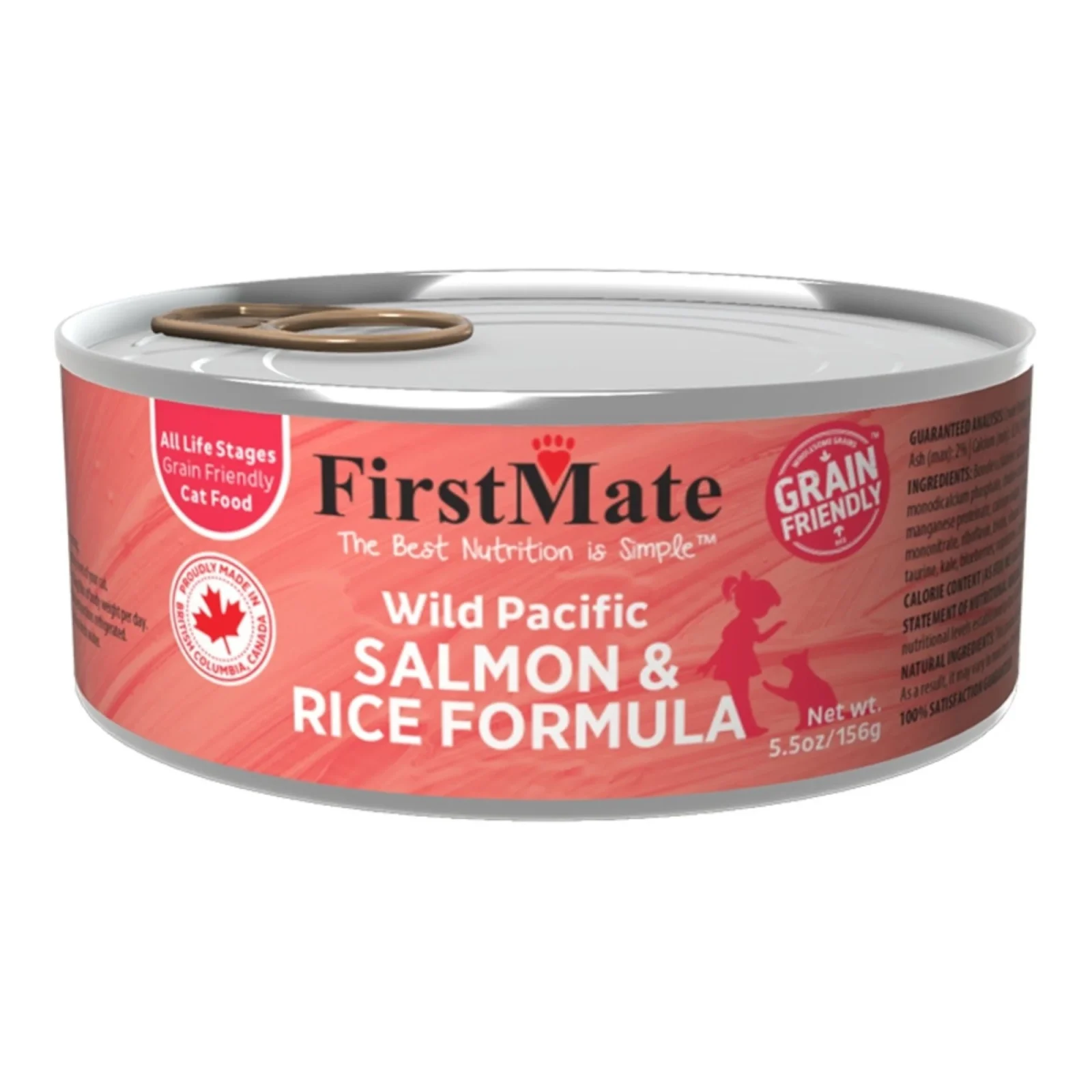 Firstmate Cat Wild Salmon & Rice, 5.5 oz each, Case of 24