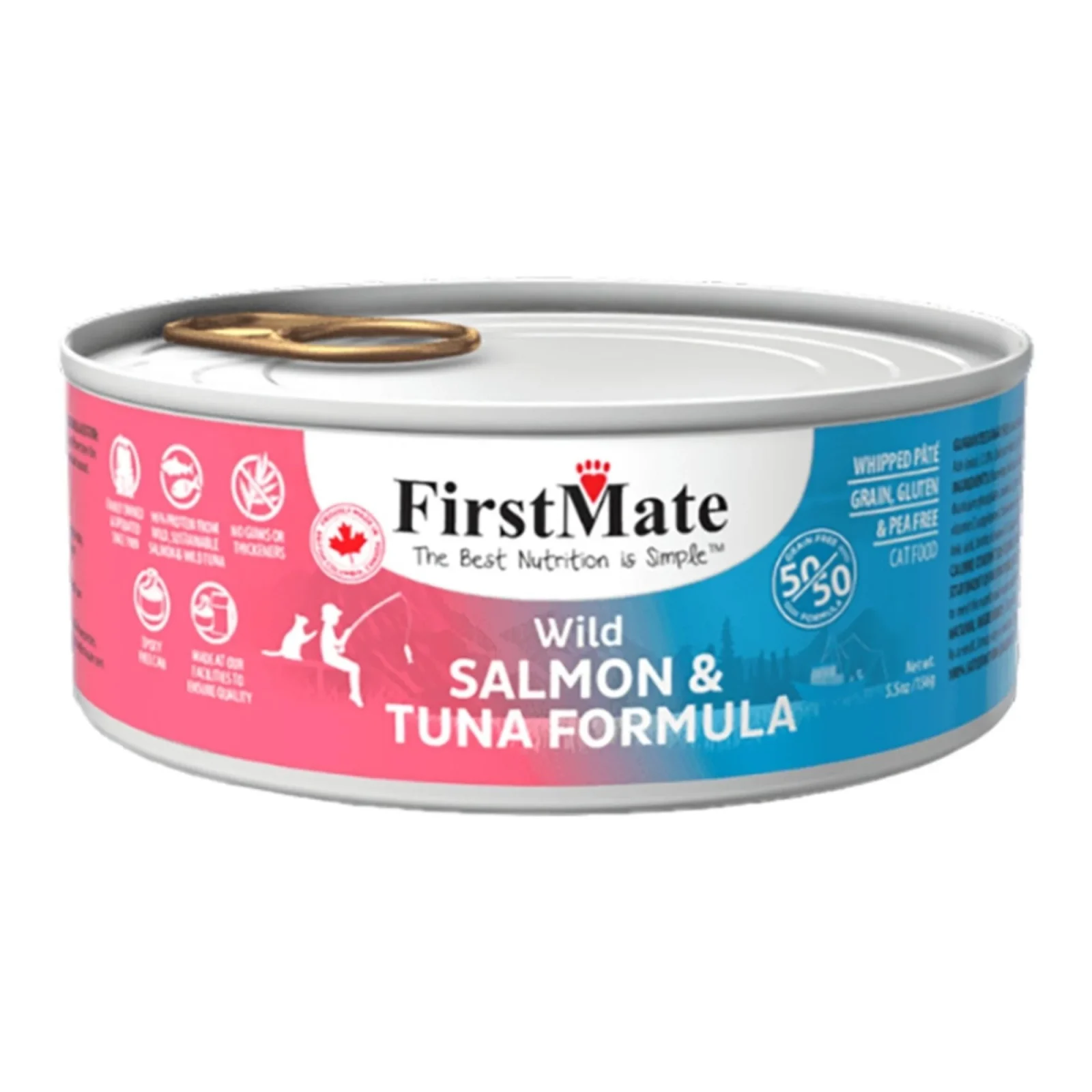 Firstmate Cat Wild Salmon & Tuna, 5.5 oz each, Case of 24