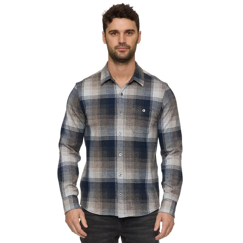 Flag & Anthem Men's Exmore Hero Navy & Taupe Flannel