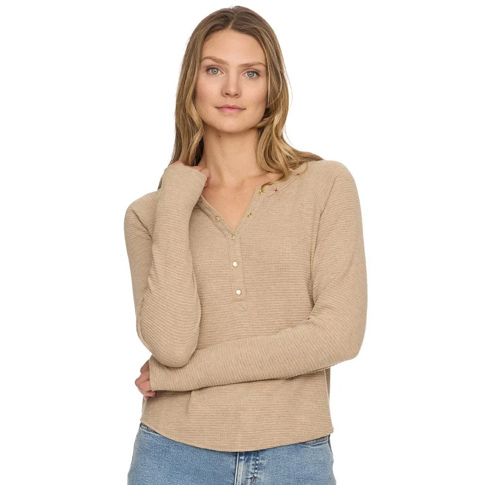 Flag & Anthem Women's Sand Cambria Embroidered Henley