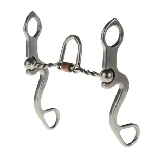Flaharty Bits & Spurs Calvary Loose Port Twisted Wire Shank Bit