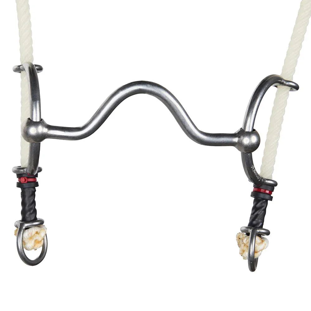 Flaharty Bits & Spurs Low Solid Port Rope Draw Bit Headstall - Image 2