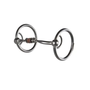 Flaharty Bits & Spurs Smooth 3pc Locked O Ring Snaffle Bit