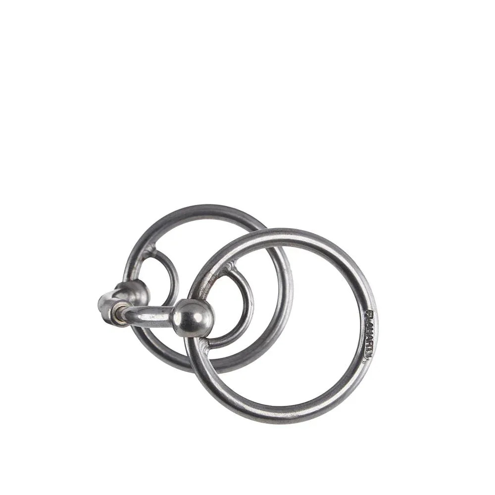 Flaharty Bits & Spurs Smooth Billy Allen Locked O Ring Snaffle Bit - Image 2