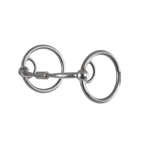 Flaharty Bits & Spurs Smooth Billy Allen Locked O Ring Snaffle Bit