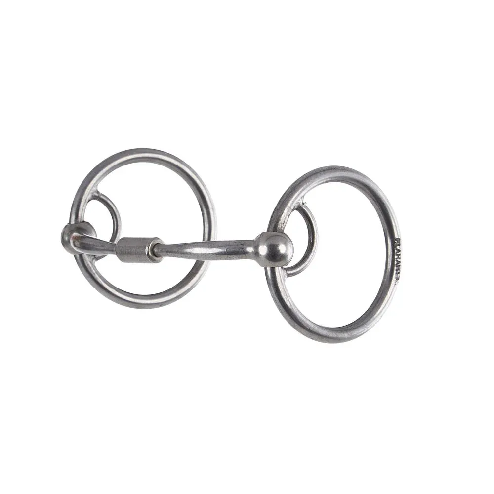Flaharty Bits & Spurs Smooth Billy Allen Locked O Ring Snaffle Bit