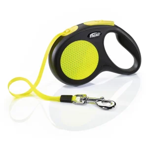 flexi® Classic, Retractable Tape Dog Leash, Walking Dog Leash, Neon, Multiple Sizes