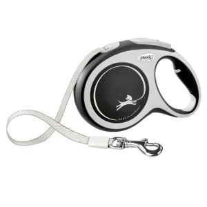 flexi® Comfort Retractable Tape Dog Leash, Gray & Black