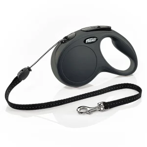 flexi® New Classic Retractable Cord Dog Leash, Black