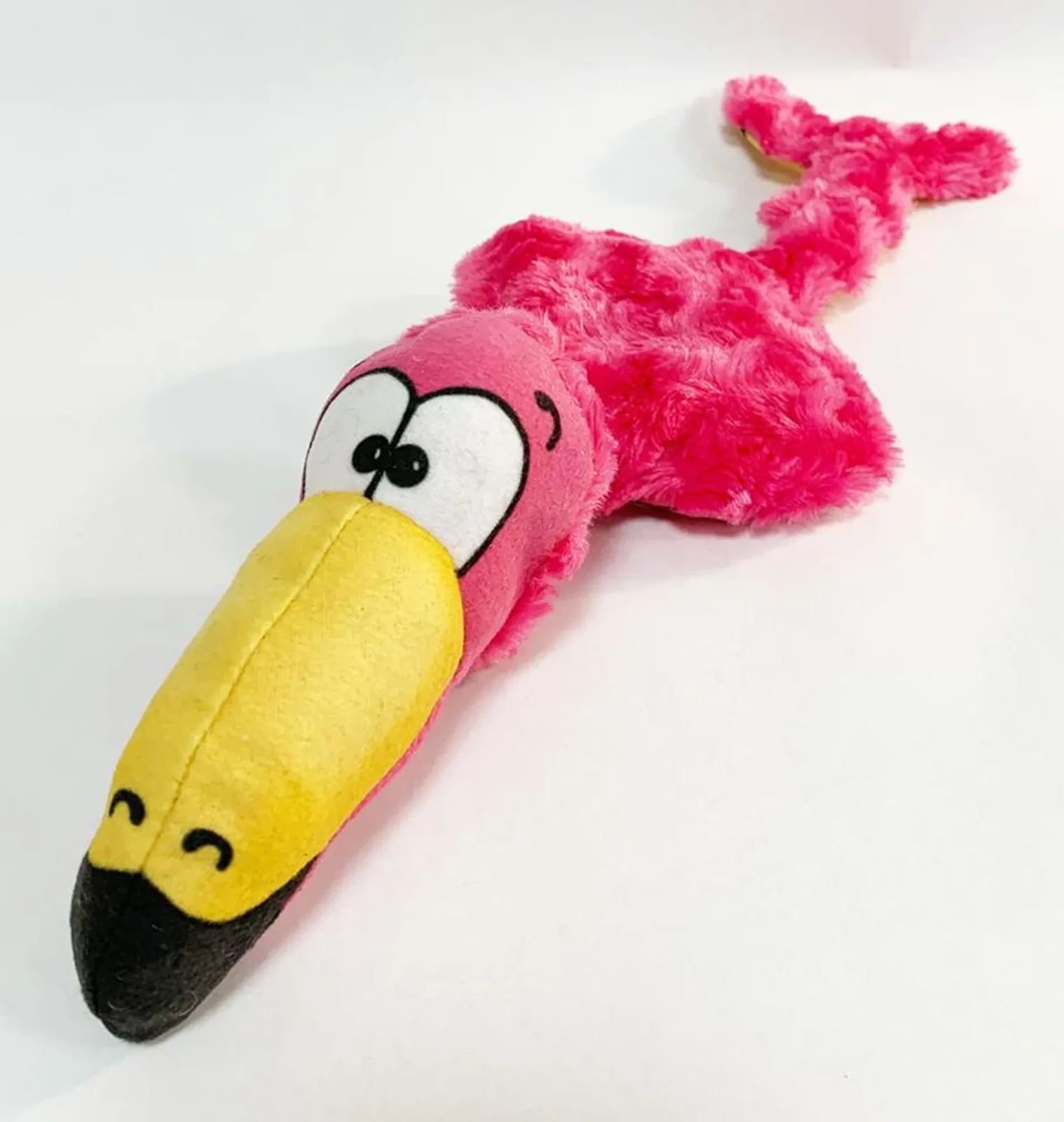 Flora Flamingo Plush Dog Toy - Squeaky & Crinkly 17 in - Image 2