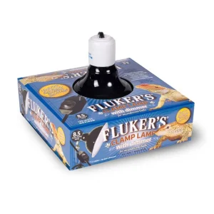 Fluker's Ceramic Repta Clamp Lamp with Dimmer Switch, Black, 8.5 in