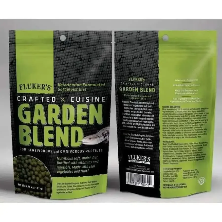 Fluker's Crafted Cuisine Garden Blend Dry Food for Omnivorous Reptiles