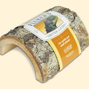 Fluker's Critter Cavern Half Log Hideaway Brown 1ea/MD