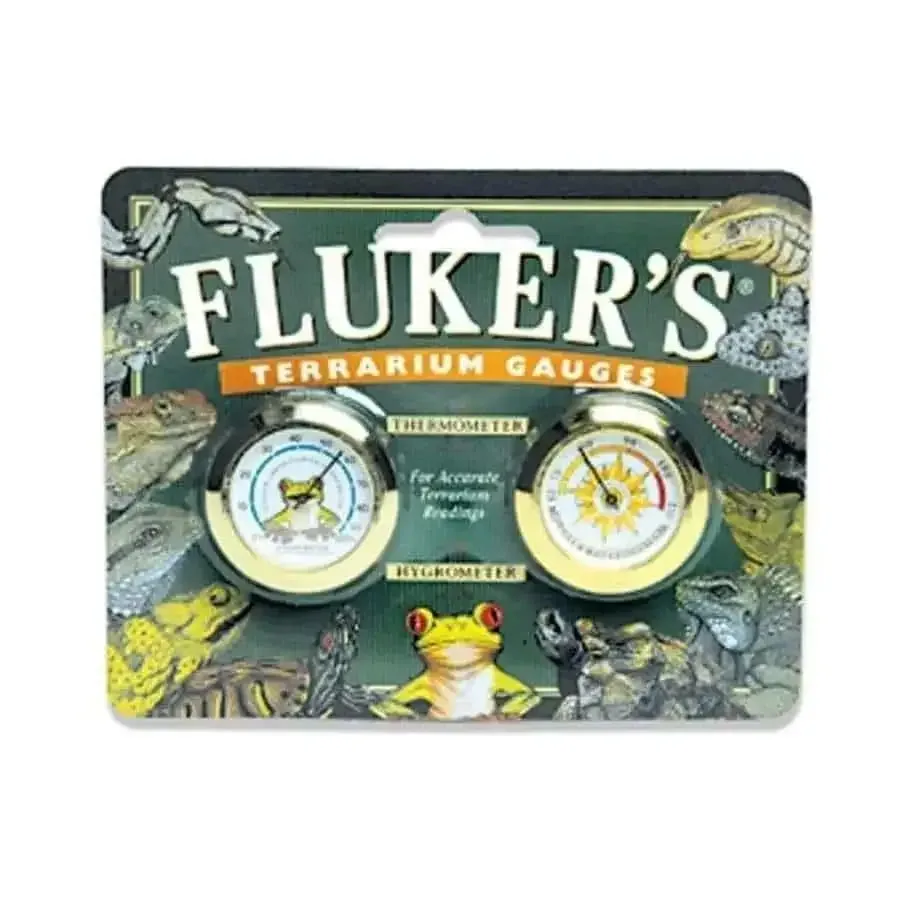 Fluker's Terrarium Gauges Thermometer and Hygrometer Combo Beige