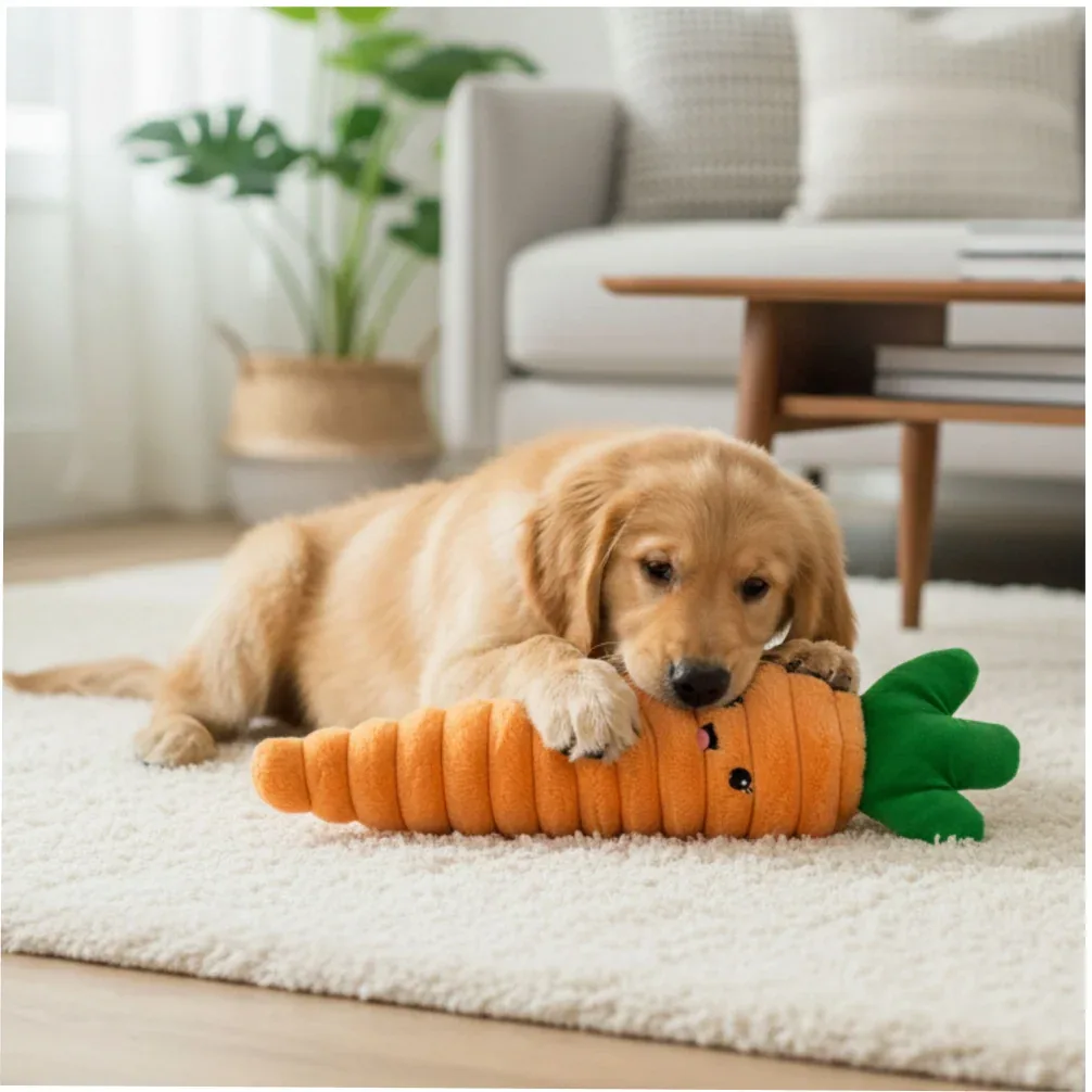 Fofos Easter Carrot Plush Toy for Dogs - Image 2
