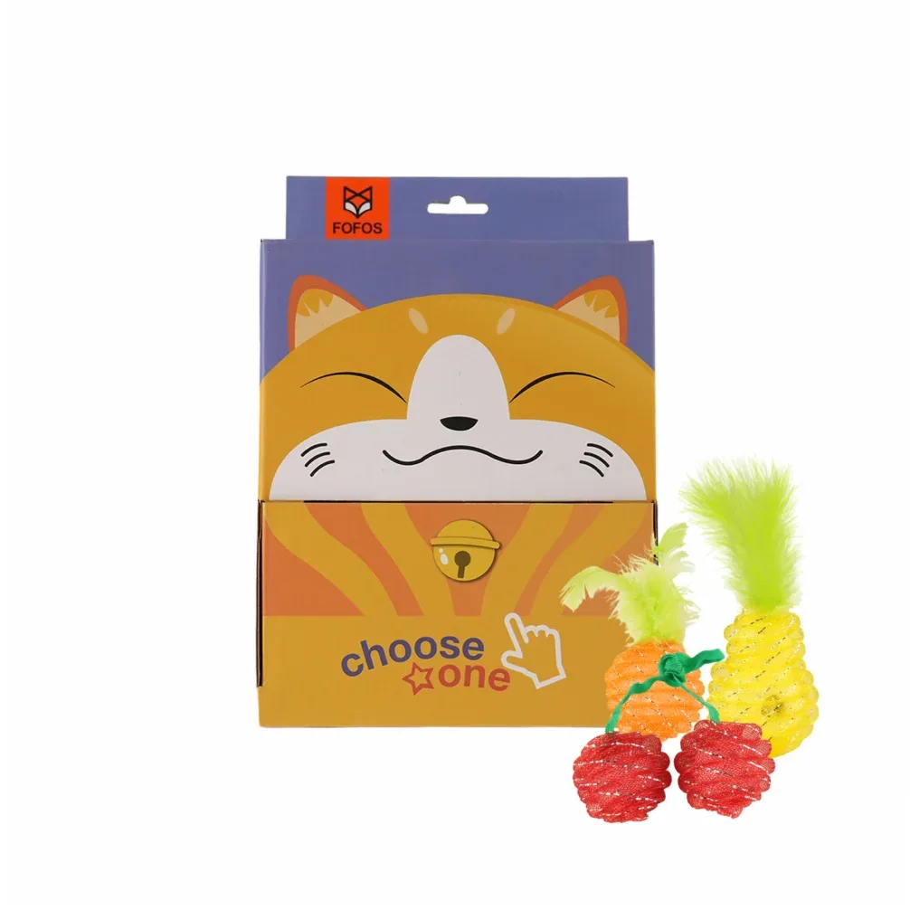 Fofos Fruity Netting Ball Toy for Cats - Image 2