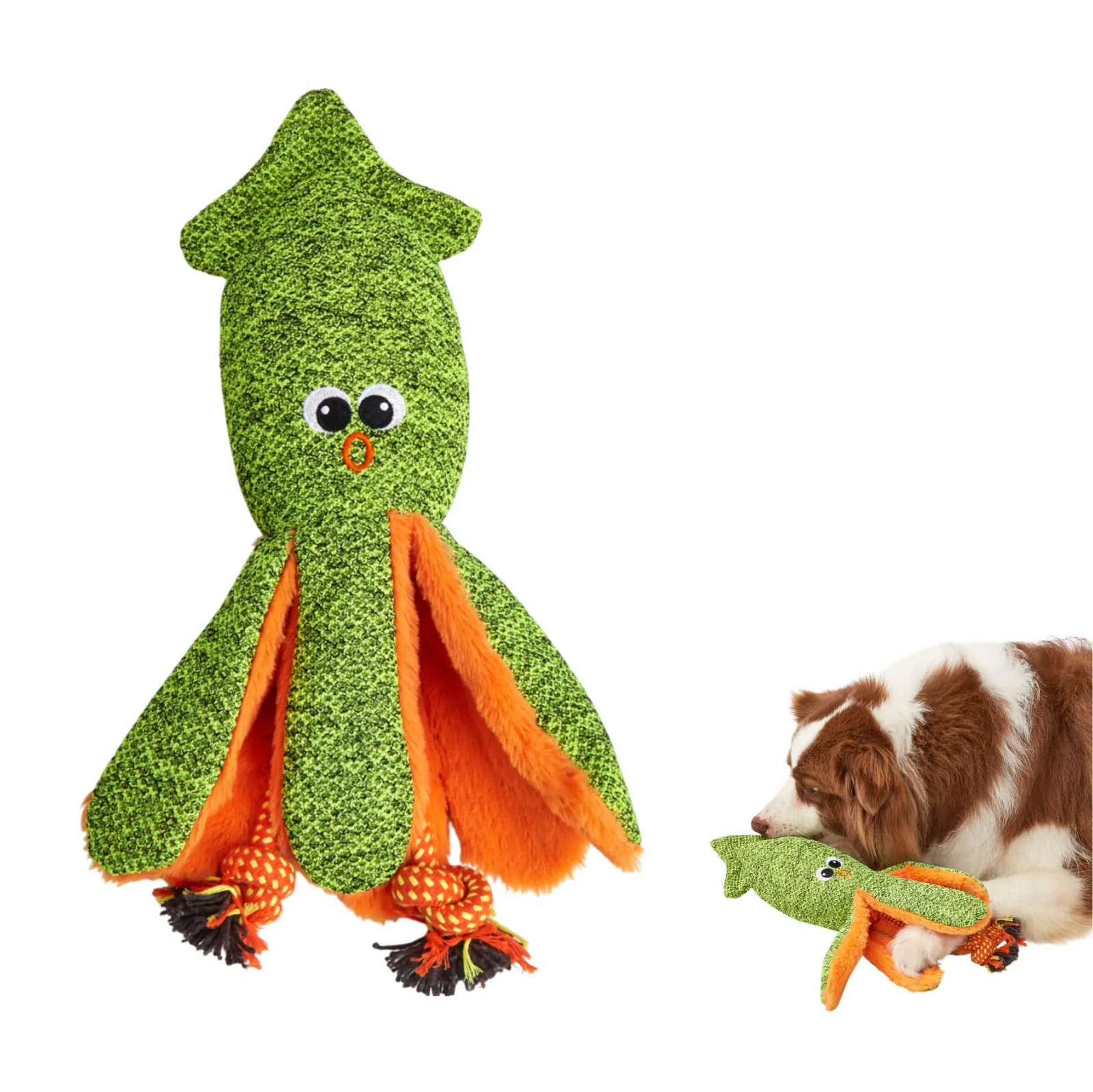Fofos Octopus Summer Plush Toy for Dogs (Green) - Image 2