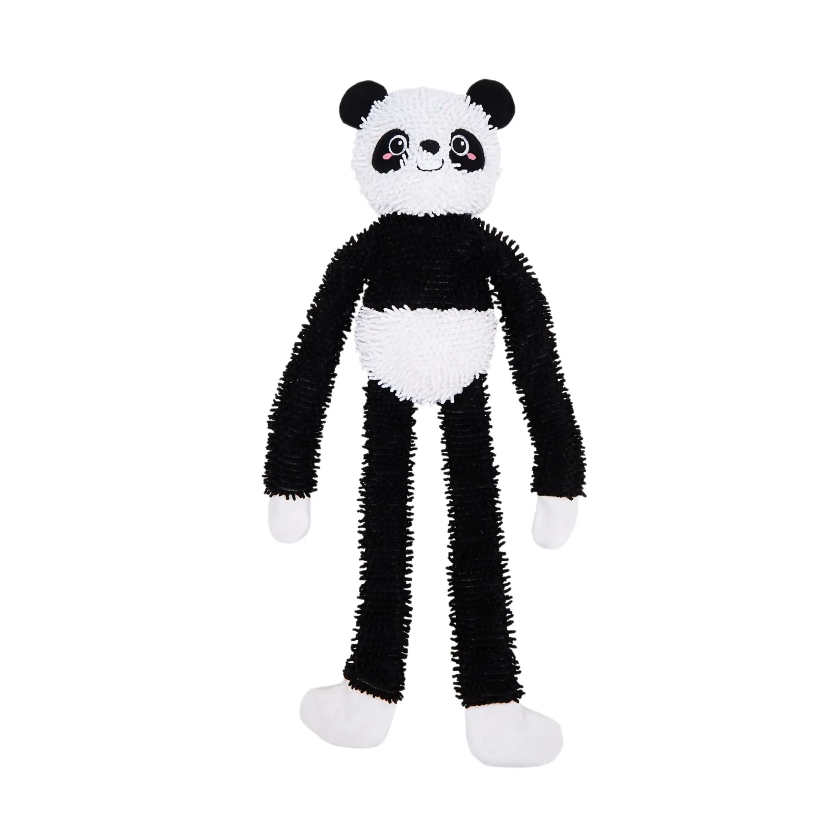 Fofos Panda Long Body Tough Plush Toy for Dogs