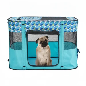 Foldable Pet Playpen, 32'' X 24'' X 22'' Portable Dog Playpen, Crate Kennel For Puppy, Dog, Cat, Waterproof