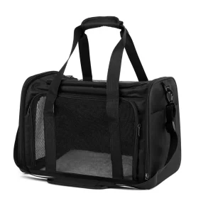 Foldable Soft-Sided Pet Carrier Bag for Cats & Small Dogs – 45cm