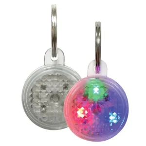 FOU FOU BRANDS | LED Safety Light Dog Tag in Clear