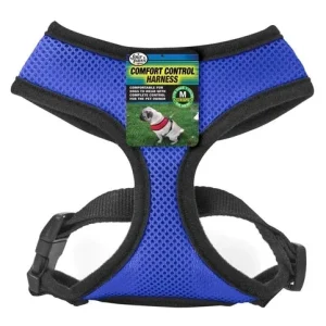 Four Paws Comfort Control Dog Harness Blue 1ea/Medium