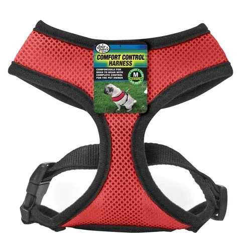 Four Paws Comfort Control Harness For Dogs Red, 1ea/Medium 1 ct