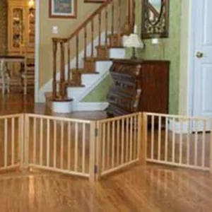 Four Paws Expandable Dog Gate, Wood Gate for Dogs, 3-Panel 1ea/24-68 in W X 17 in H